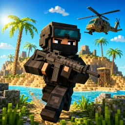 Biểu tượng Blocky Combat SWAT Desert War